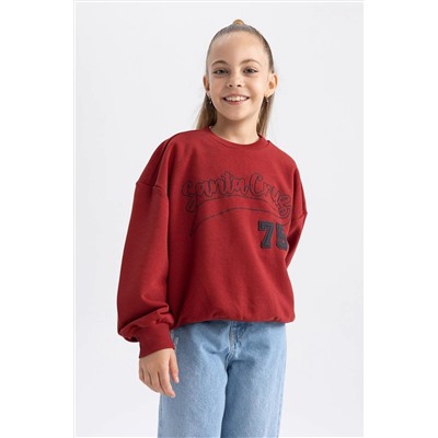 Defacto Kız Çocuk Oversize Fit Kalın Kumaş Sweatshirt A5794A823AU