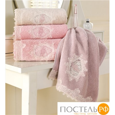 1010G10059179 Полотенце Soft сotton DESTAN пудра 50X100