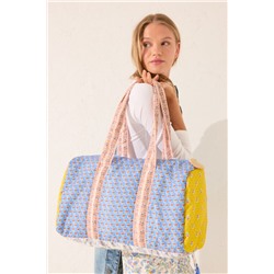 Bolso grande acolchado multicolor Smiley