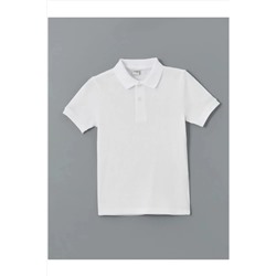 LC Waikiki, LCW Kids Beyaz Polo Yaka Erkek Çocuk Tişört