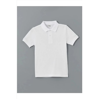 LC Waikiki, LCW Kids Beyaz Polo Yaka Erkek Çocuk Tişört