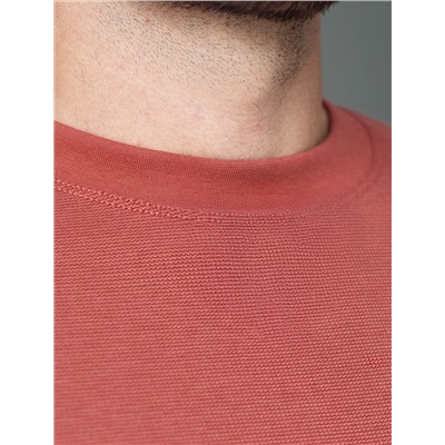 Джемпер легкий из фактурного эластичного трикотажа с принтом