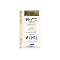 Phyto Color Coloration Permanente Enrichie en Pigments Végétaux 8.3 Blond Clair Doré