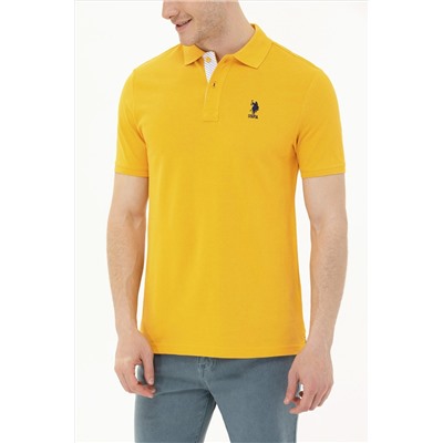 Erkek Sarı Basic Polo Yaka Tişört
