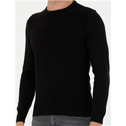 Siyah Slim Fit Kazak