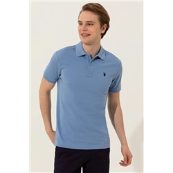 Erkek Koyu Mavi Polo Yaka Basic T-Shirt