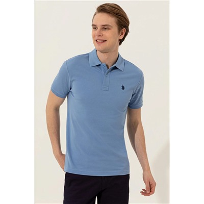 Erkek Koyu Mavi Polo Yaka Basic T-Shirt