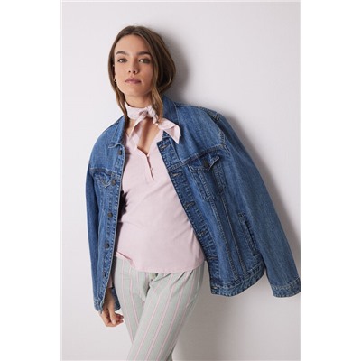 Camiseta manga larga 100% algodón rosa