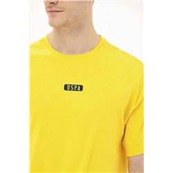 Erkek Koyu Sarı Oversize Bisiklet Yaka Tişört