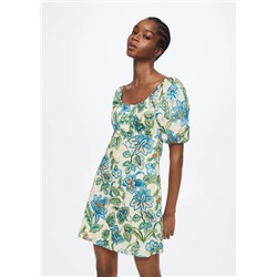 Vestido estampado flores -  Mujer | MANGO OUTLET España