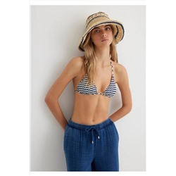 Mavi, Çizgili Üçgen Bikini Üstü 1912575-70491