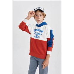 Defacto Erkek Çocuk Oversize Fit Kapüşonlu Kalın Sweatshirt B3991A823WN