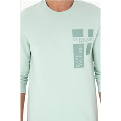 Erkek Su Yeşili Sweatshirt