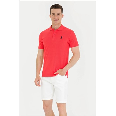Erkek Kırmızı Basic Polo Yaka Tişört