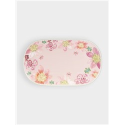 Блюдо, 37x23 см, овальное, розовое, Primula