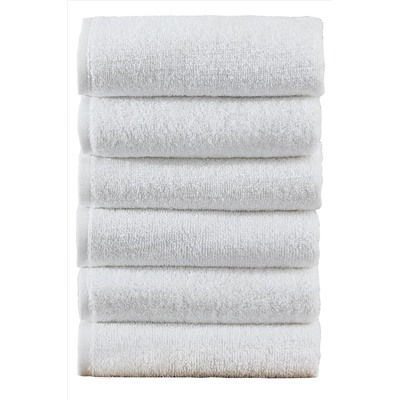 S&R Lüx Beyaz Otel Havlusu 250 Gr %100 Pamuk 6'lı Set El El-yüz-baş Havlusu HVL357246001