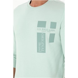 Erkek Su Yeşili Sweatshirt