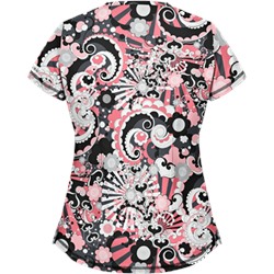 UA Pucci Power Black Print Scrub Top