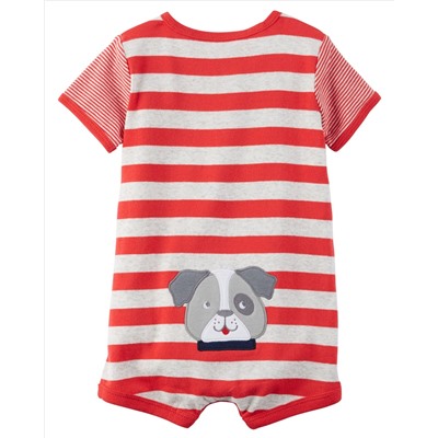 Snap-Up Cotton Romper