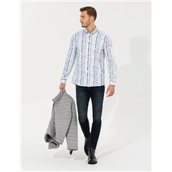 Lacivert Regular Fit Uzun Kollu Gömlek