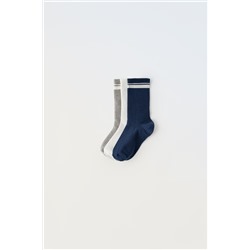 3-PACK OF LONG SOCKS WITH STRIPES