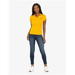 SPLIT NECK RIBBED POLO SHIRT