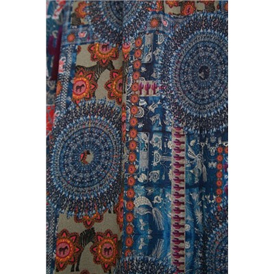 Blusa boho cuello barco