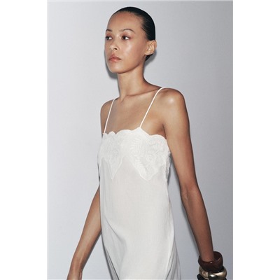 ZW COLLECTION EMBROIDERED STRAPPY DRESS