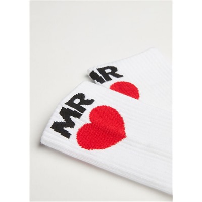 Kurze Sportsocken mit Herzen
