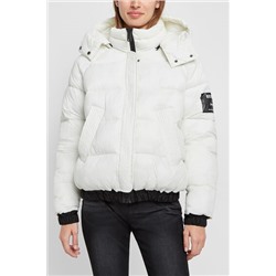 Chaqueta corta acolchada capucha