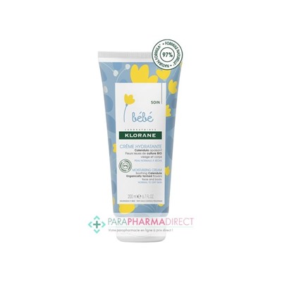 Klorane Bébé Soin Crème Hydratante 200ml