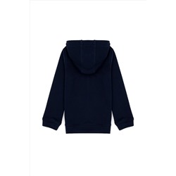Çocuk Lacivert Basic Kapüşonlu Sweatshirt