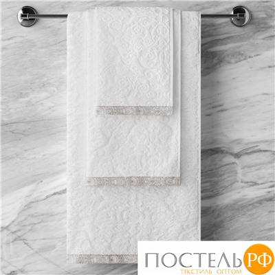 Togas ЭЛИЗАБЕТ бел/сер К-т полотенец 40x60/50х100/70х140, 50% модал/50% хл, 600 гр/м2