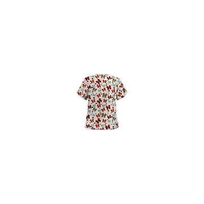 UA Butterfly Bounty Coffee Bean Print Scrub Top