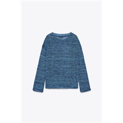 RIBBON TRIM KNIT SWEATER