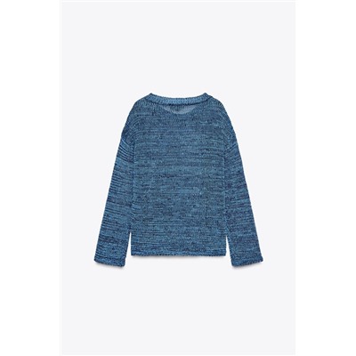 RIBBON TRIM KNIT SWEATER
