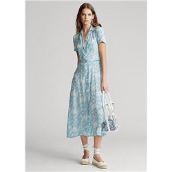 Polo Ralph Lauren Floral Crepe Midi Dress