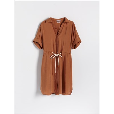 Hemdblusenkleid mit hohem Tencel™Lyocell-Anteil