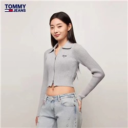 Укороченный кардиган на молнии с воротником - поло Tomm*y Jeans