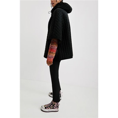 Poncho acolchado capucha