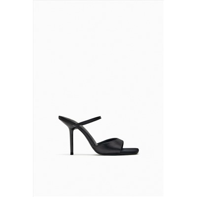 FABRIC HIGH-HEEL SANDALS