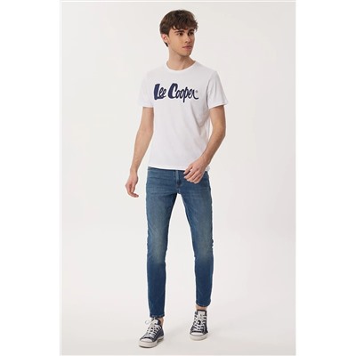 Lee Cooper Londonlogo Erkek O Yaka T-shırt Beyaz-l 232 LCM 242032