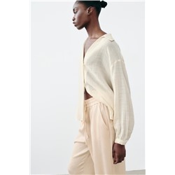METALLIC THREAD RUSTIC SHIRT