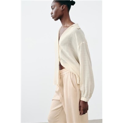 METALLIC THREAD RUSTIC SHIRT