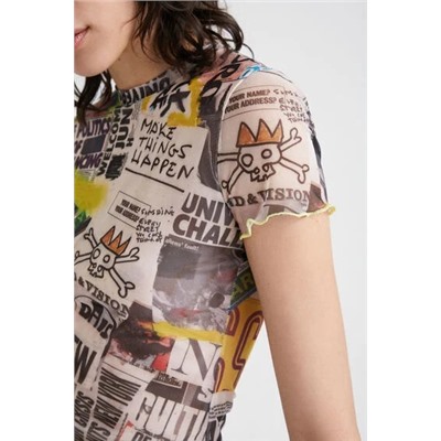 Camiseta slim tul periódicos