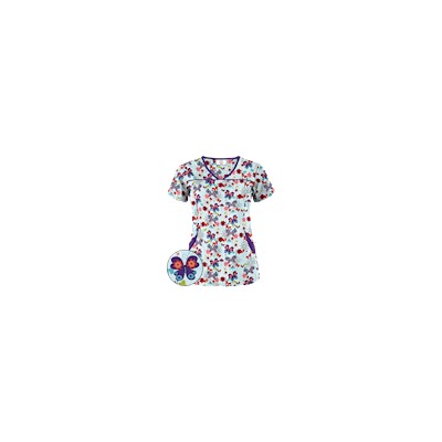 Happy Scrubs® Oh Happy Day Amazing Aqua Print Scrub Top