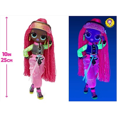 LOL Surprise OMG Dance Dance Dance Virtuelle Fashion Doll with 15 Surprises Including Magic Black Light, Shoes, Hair Brush, Doll Stand and TV Package - Great Gift for Girls Ages 4+ Who Love to Dance