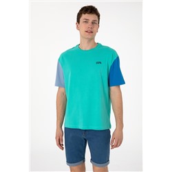 Erkek Comfort Fit Bisiklet Yaka Mint Tişört