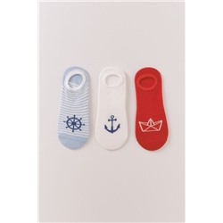 Pack 3 calcetines invisibles print marineros