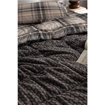 Beth Çift Kişilik Wellsoft Comforter Set - Antrasit